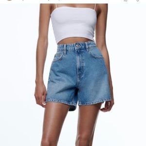 Zara High Waisted Dad Shorts
